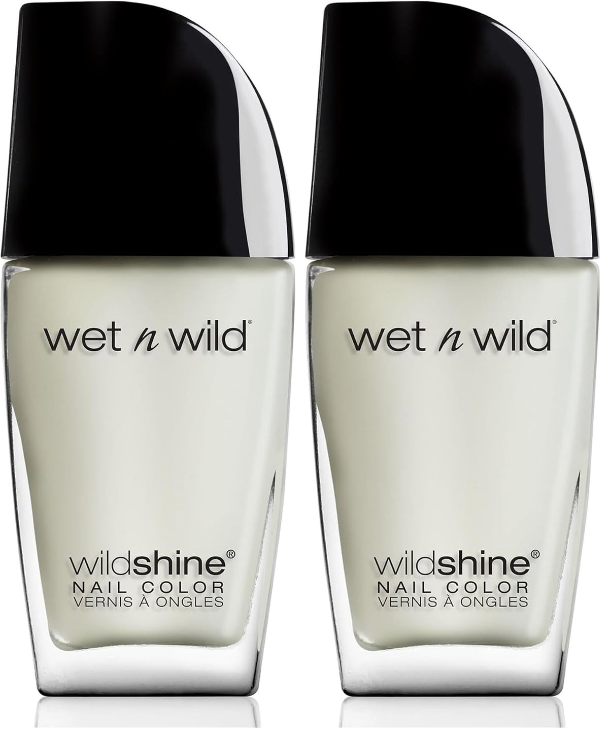 Wet n Wild Wild Shine neglelak, formaldehyd, toluen, phthalatfri, langtidsholdbar hurtigtørrende formel, mat topcoat (2 pakke)