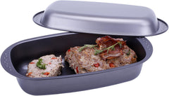 Chg 9942-04 Bratenform Mit Deckel, Antihaftbeschichte, Antracit-Metallic, 37 X 20 X 7 Cm Bageforme og plader Naty Shop