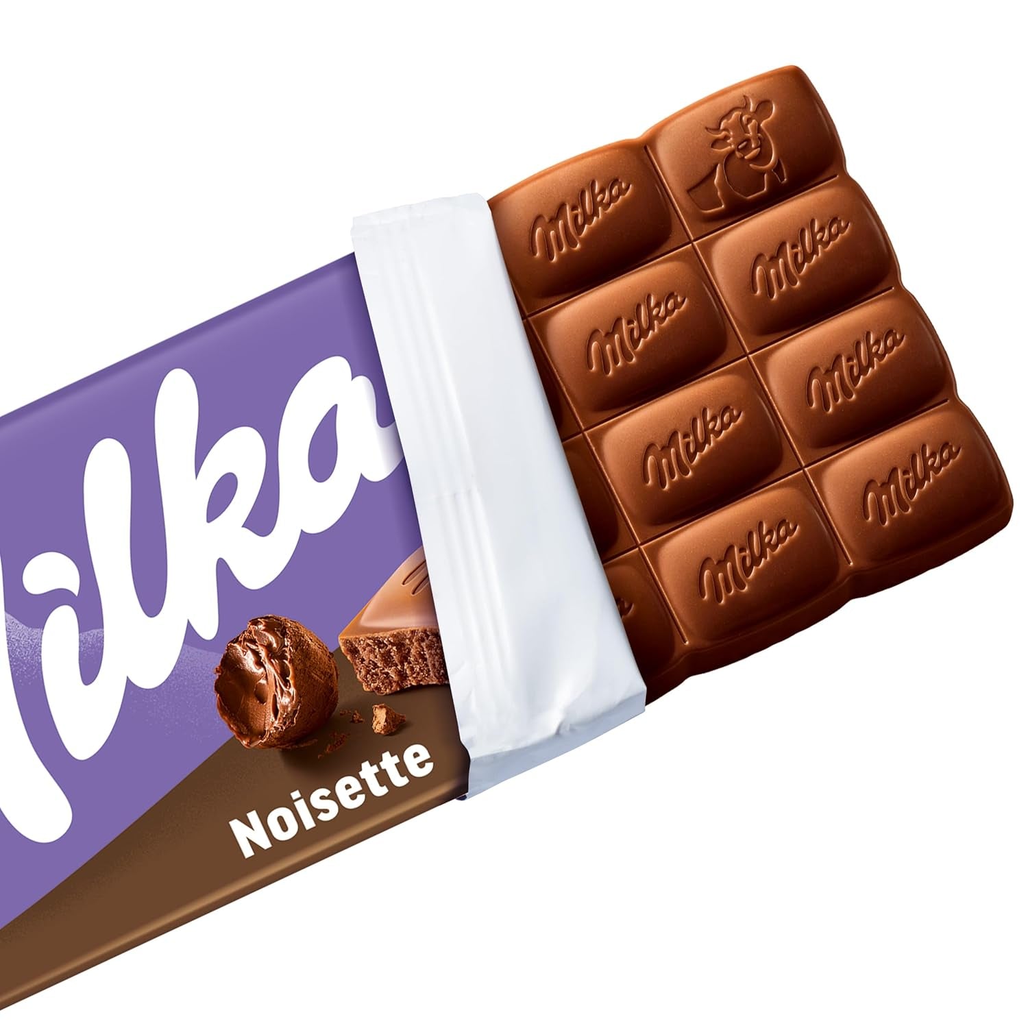 Milka Noisette – Alpine mælkechokolade med delikat og cremet hasselnøddefyld – 25 x 90g