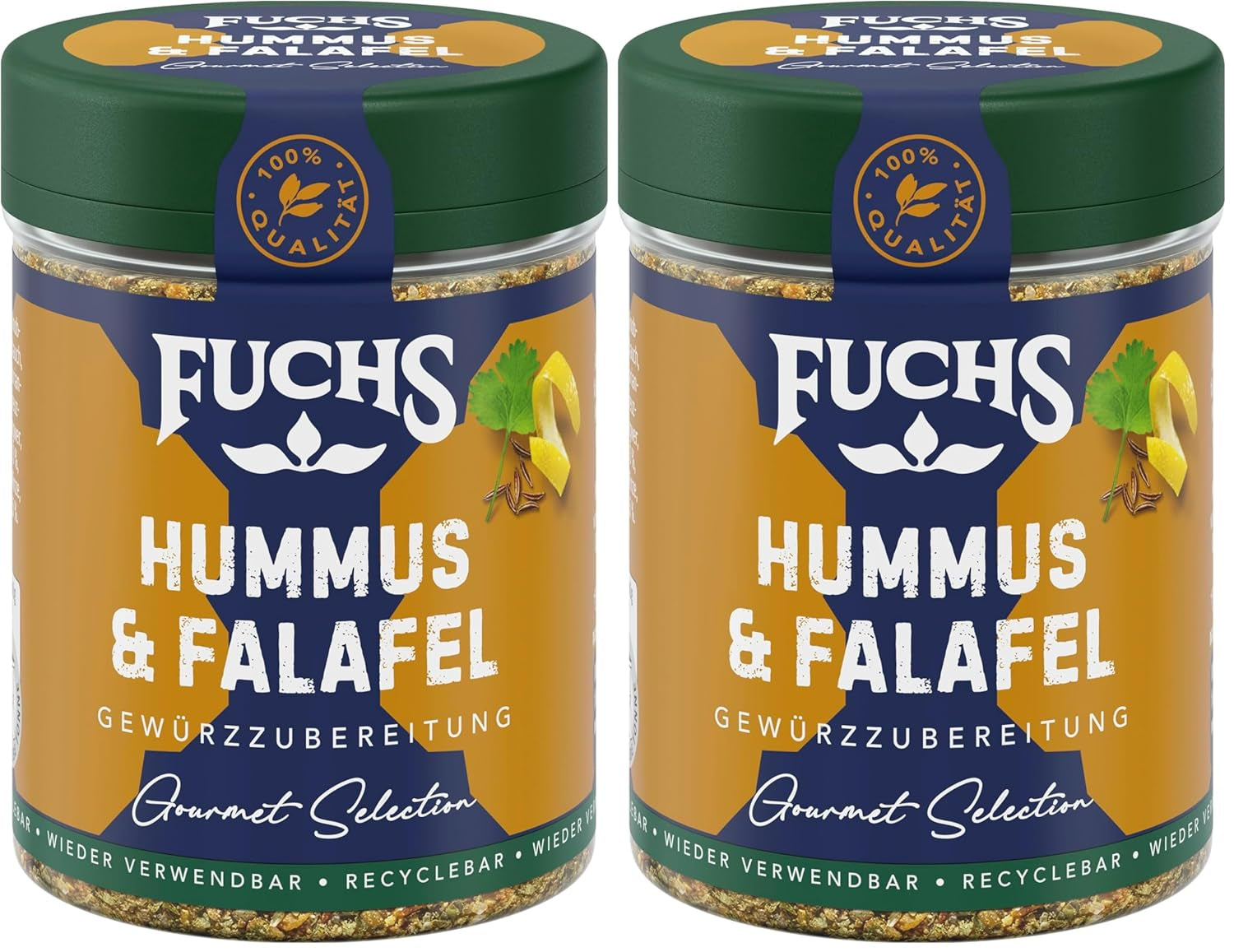 Fuchs Gewürze Gourmet Selection Naher Osten-Afrika – Dukkah Gewürzmischung, nachfüllbarer Gewürz Mix, zum Verfeinern von Fisch und Lamm, vegansk, 50 g