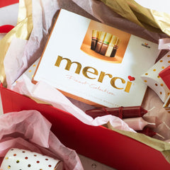 merci Finest Selection Mousse au Chocolat Variety – 1 x 210 g – Specialiteter Udsøgt chokolademousse – Fyldte og ufyldte praliner