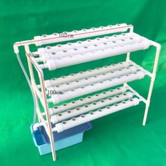 Pflanzen Pflanze Hydroponic System Grow Kit 90 Plantesteder Drei Layer Satz GemüSe Tool Garten Systeme Plante Grøntsag Hydrokultur Hydroponische Garden Hydroponik Anbausystem PflanzpläTzen 3Schicht