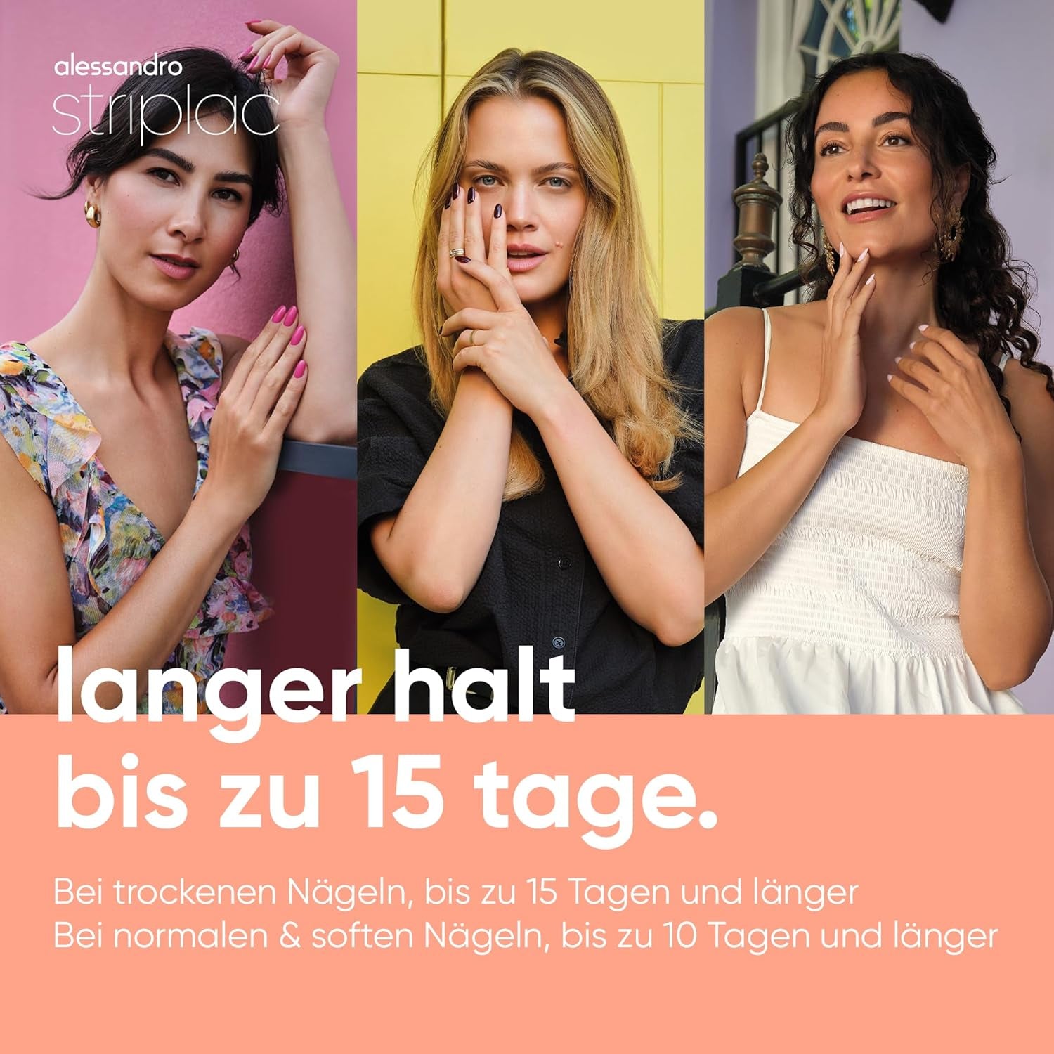 alessandro Striplac UV Top Coat Rosé - Lyse, ridsefaste negle i op til 15 dage - Kan bruges med eller uden farve - Skånsom fjernelsesteknologi - Vegansk - Pink, Gennemsigtig, 6,5 ml