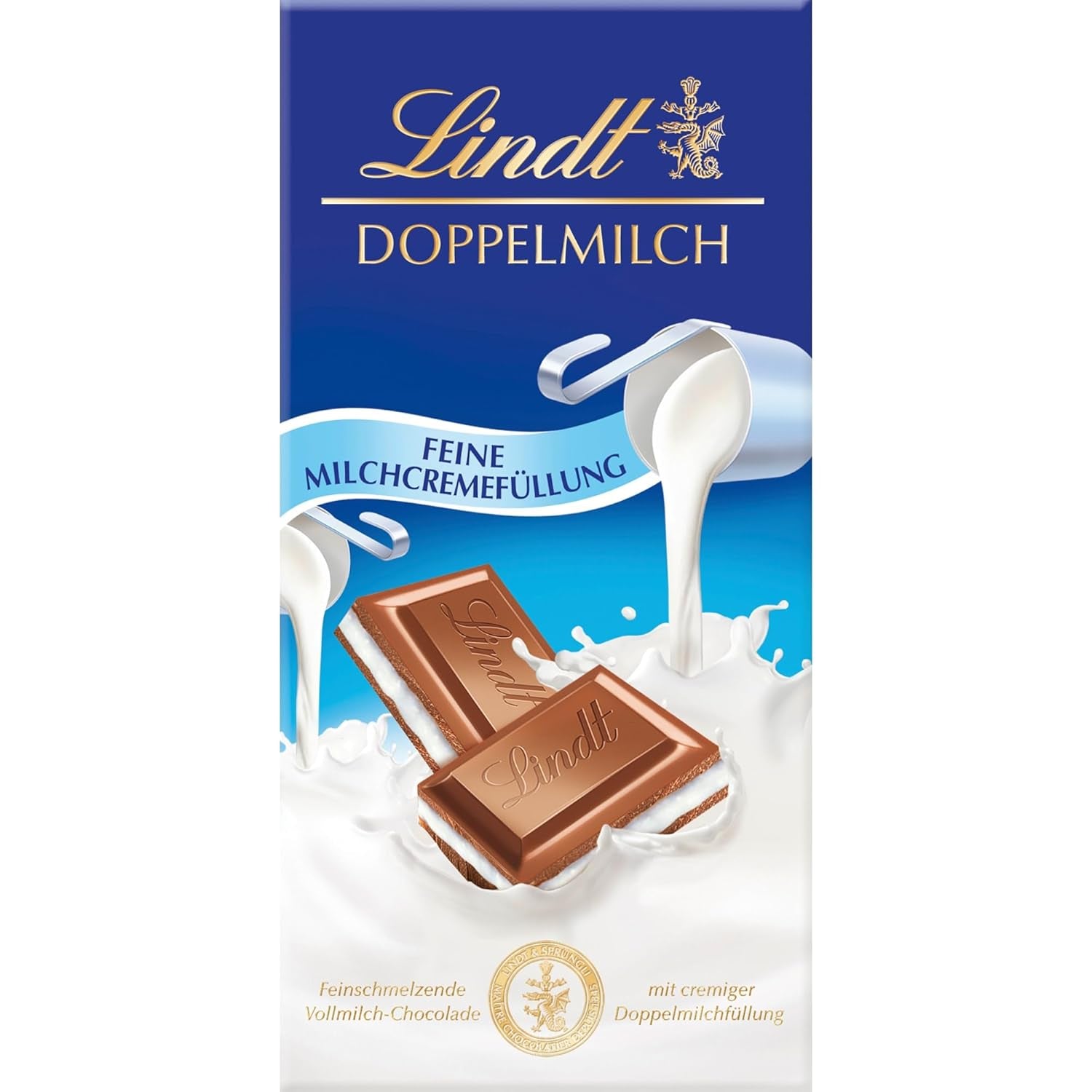Lindt Chokolade | Mælkechokolade hasselnøddebar | 100 g | Blød, smeltet mælkechokolade med sprøde stykker hasselnød | Chokoladebar