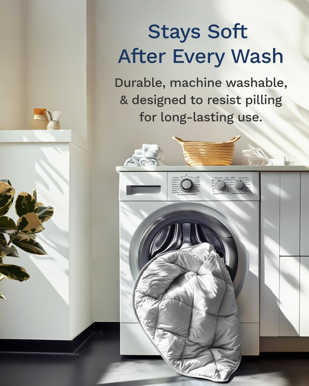 All Seasons Twin/Twin XL în jos plapumă alternativă reversibilă - respirabil, extra lung, de înaltă calitate, microfibră moale - plapumă gri acoperire inserție Plapumi si pilote Naty Shop