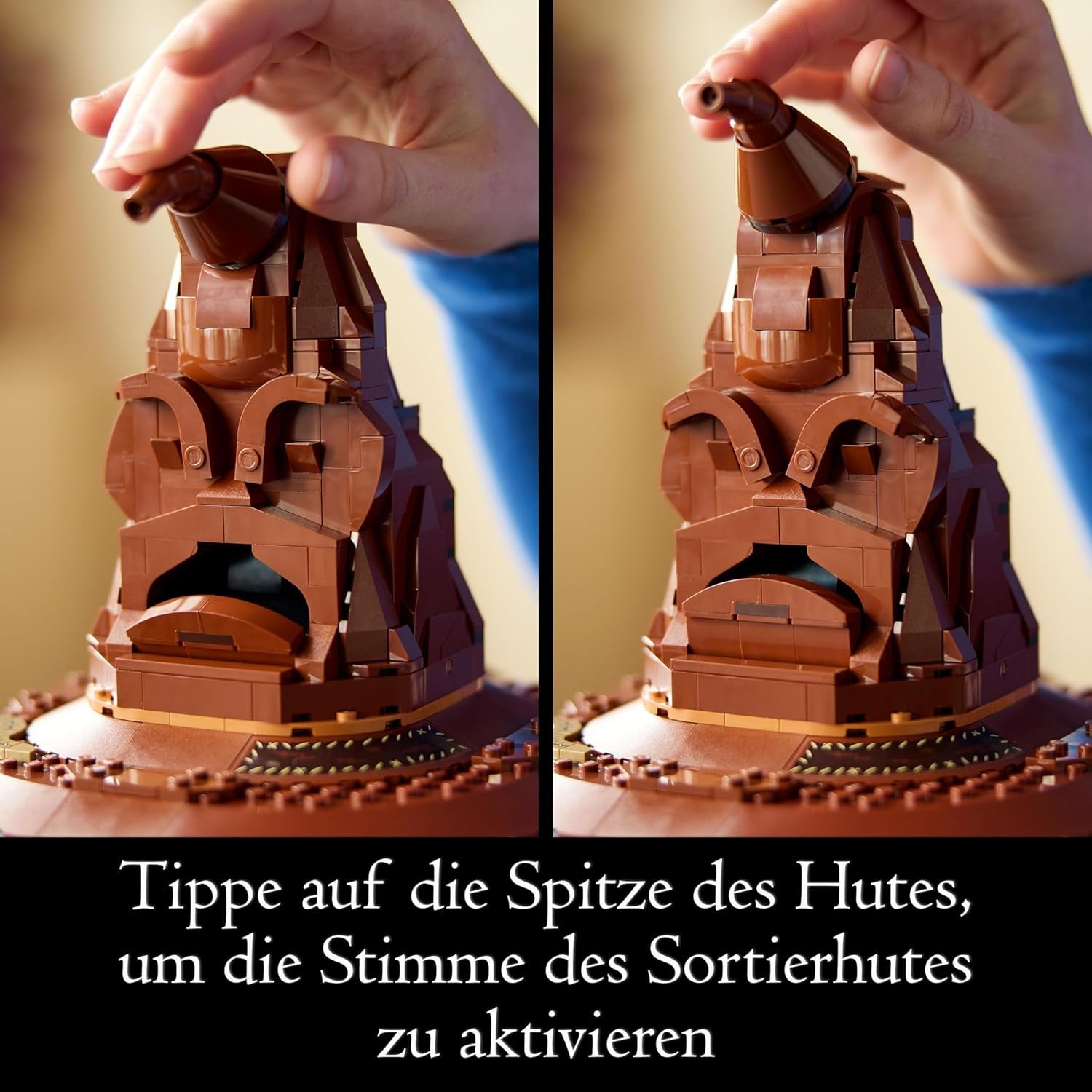 LEGO Harry Potter Talking Hat Hogwarts Model Voksen Film Gave Til Kvinder Mænd Mor Far Med 31 tilfældige lydkombinationer Sorterer dig ind i dit Hogwarts Hus 76429 Byggesæt Besuche den LEGO-Store