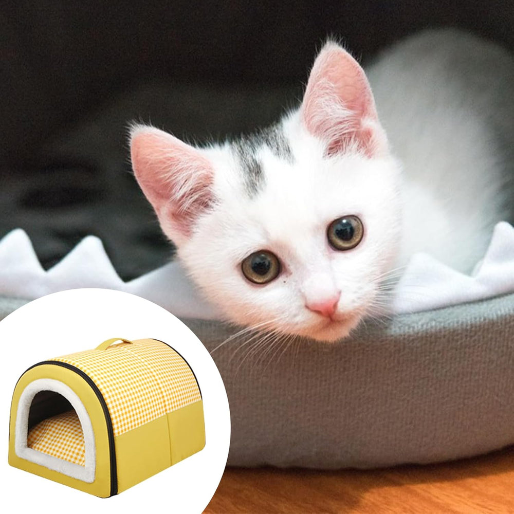 Katzenhöhle | Katzenhaus für Draußen Winterfest | Katzenhöhle Outdoor für Katzen | Katzenbett Höhle Katzenhaus Mit Abnehmbarem Waschbarem Matte | Wasserdichtes Wetterfestes Katzenbett Innen Draußen