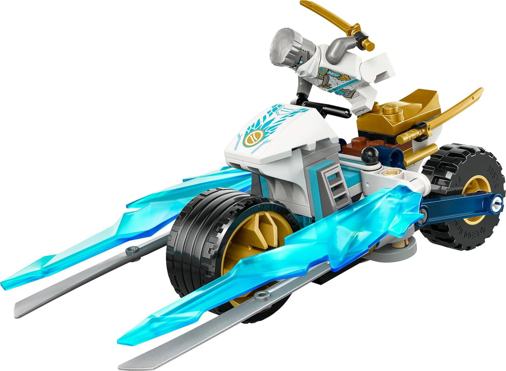 Motocicleta cu înghețată a lui LEGO NINJAGO Zane, set de joacă Ninja cu 1 minifigurină, jucărie de acțiune, vehicul mic construibil pentru copii, cadou pentru băieți și fete de la 7 ani 71816 Seturi de constructie Besuche den LEGO-Store