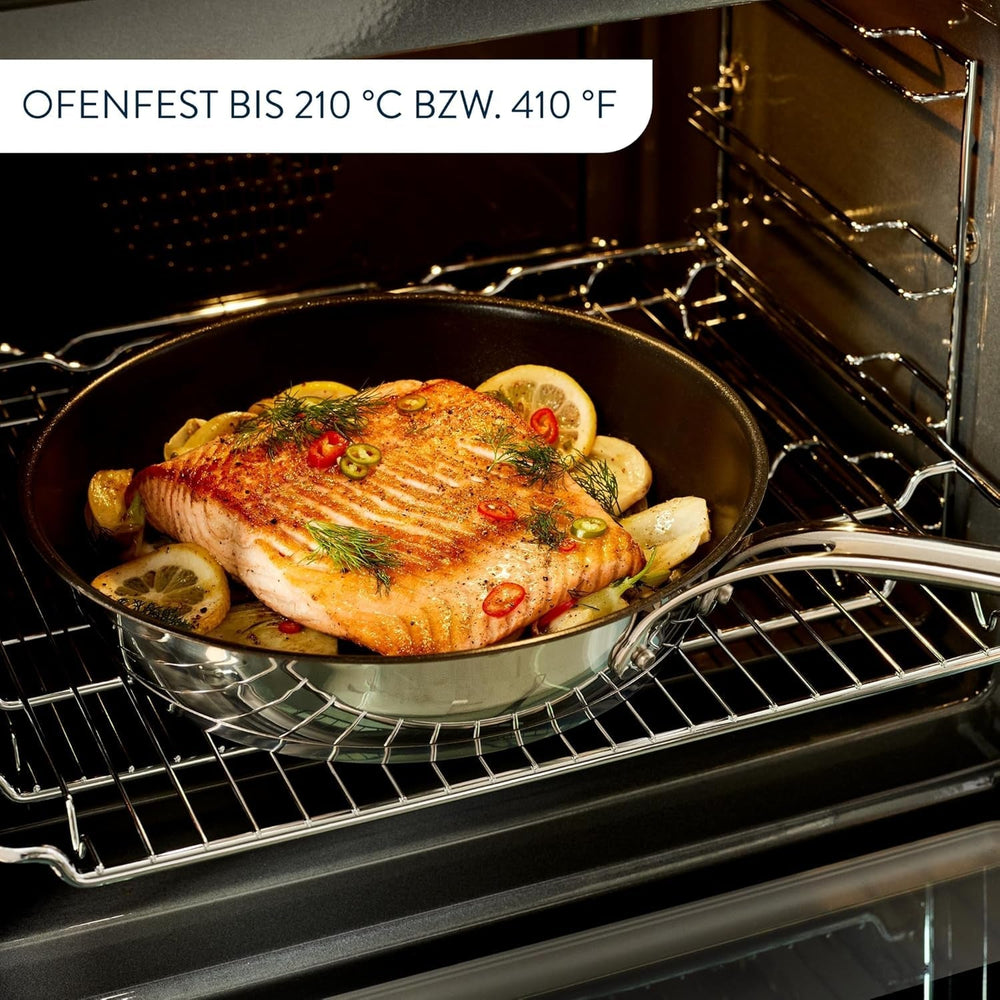 Tefal Jamie Oliver Cook'S Classics, strat antiaderent, potrivită pentru inducție, rezistentă la cuptor, oțel inoxidabil, mâner nituit Oale si Tigai Naty Shop