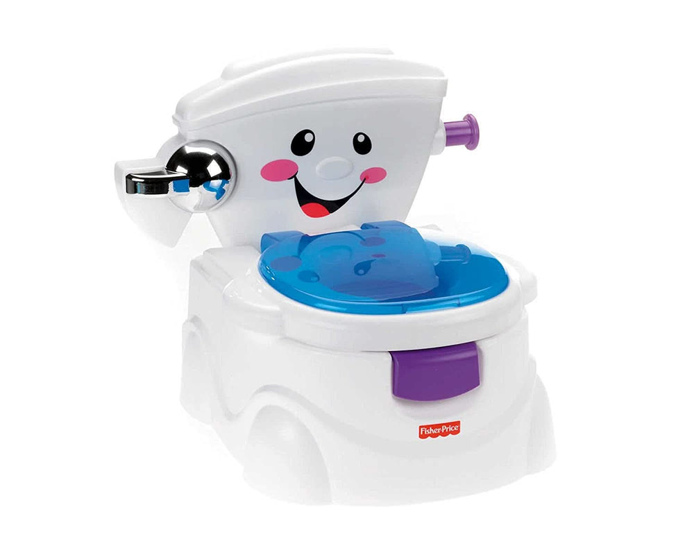 Fisher-Price Meine Erste Toilette, Baby Töpfchen, Mit Musik & Lustigen Sätzen, Tragbare Baby Toilette, Abnehmbarer Toilettenaufsatz, Deutsche Version, Ab 1 Jahr, P4326 Tilbehør Mad og Amning Bebe Naty Shop