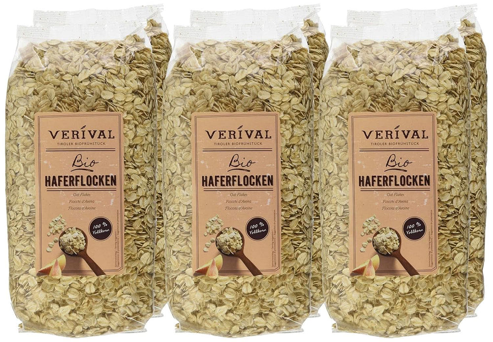 Verival Oatmeal - Økologisk, pakke med 6 x 500 gram Cereale Naty Shop