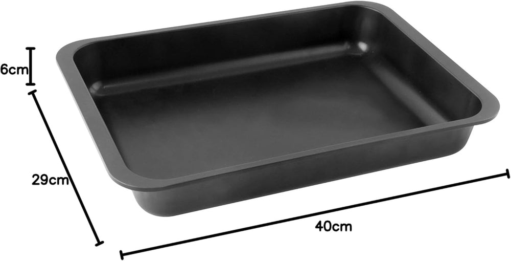 Zenker Ofenbackform (40 X 6 X 29 Cm) SPECIAL MADLAGNING, Rechteckige Ofenform Mit Antihaftbeschichtung, Backform Mit Extra Hohem Rand (Farbe: Schwarz), Menge: 1 Stück Forme og bakker til bagning Naty Shop
