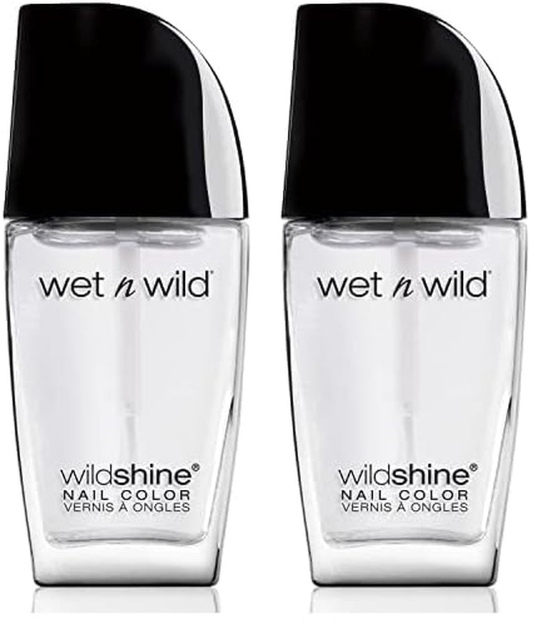 Wet n Wild Wild Shine Neglelak, Formaldehyd, Toluen og Phthalat Fri, Langvarig Hurtig Tørr Formel, Tickled Pink (2 Pack)