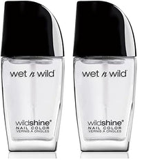 Wet n Wild Wild Shine Neglelak, Formaldehyd, Toluen og Phthalat Fri, Langvarig Hurtig Tørr Formel, Tickled Pink (2 Pack)