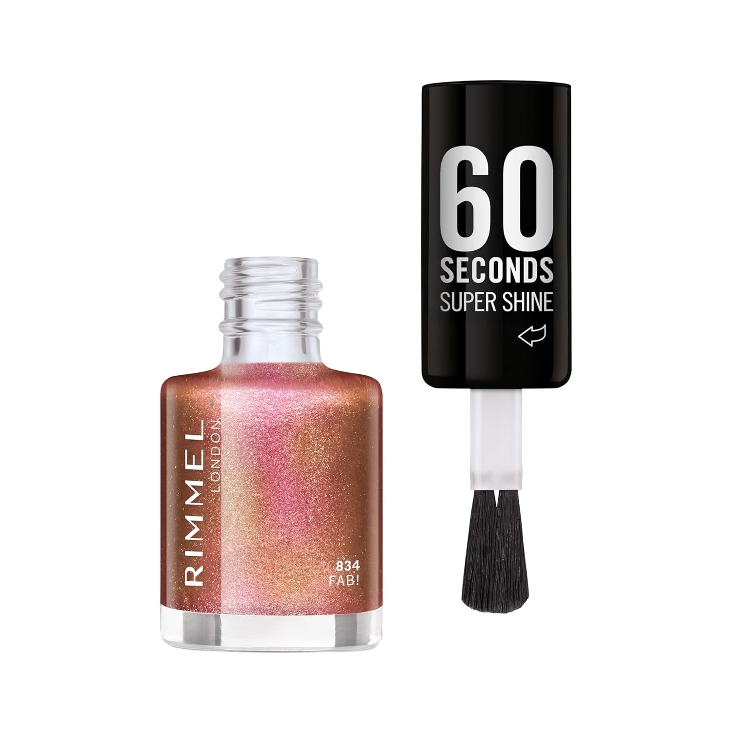 Rimmel 60 Seconds Glitter Neglelak, 834 Fab, 8 ml