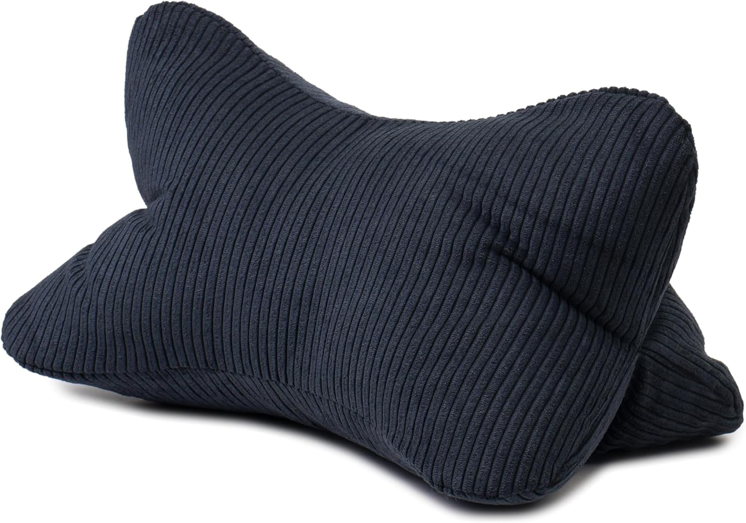 Gözze - Pernă de citit Capri, pernă de gât cu aspect fin de catifea reiată, pernă de citit și relaxare pentru gât și spate, 40 x 25 cm - Liliac