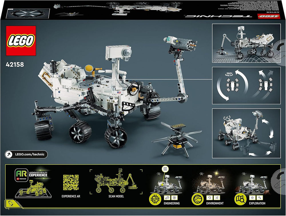LEGO Space Legetøjssæt 42158 Technic NASA Mars Rover Perserverance with Ar App, Science Building Legetøj til piger og drenge 10+ byggesæt Besuche den LEGO-Store