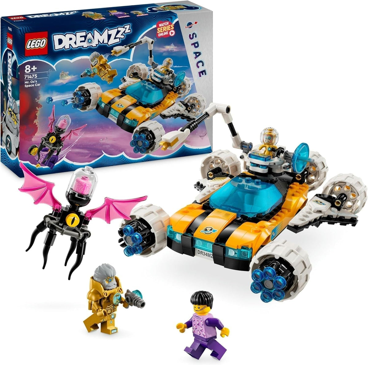 LEGO Dreamzzz 2-i-1 Mr Oz's rumbuggy legetøjsbil eller rumfærgesæt indeholder Mr Oz, Albert og Jayden minifigurer, rumgave til børn 8+ 71475 byggesæt Besuche den LEGO-Store Single