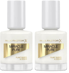 Max Factor Miracle Pure Nail Color 155 Kokosmælk Vegansk Langvarig Hurtigtørrende Neglelak 12ml (2 Pack)