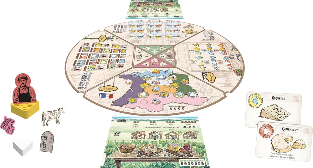 Asmodee - Ost - Road to Infamy - Strategibrætspil - Arbejderplacering - Master Cheese - Alders 14+ - 1 til 4 spillere - 40 minutter - Fransk version