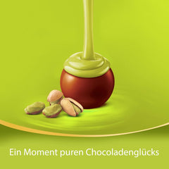 Lindt LINDOR Chokolade med Pistacie | 1 kg genlukkelig pose | ca. 80 mælkechokoladekugler med smeltet pistacie-cremefyld i munden | Bulkpakke, pralinegave