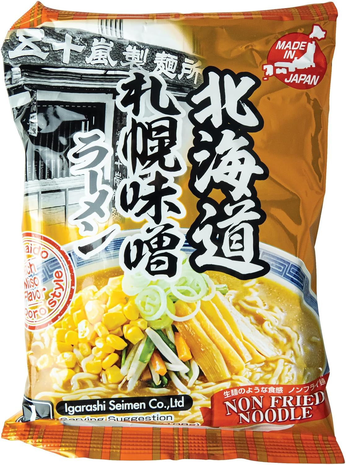 Nudler, Instant Ramen med Miso Sauce (Sapporo Miso Ramen) - 1 x 108 g