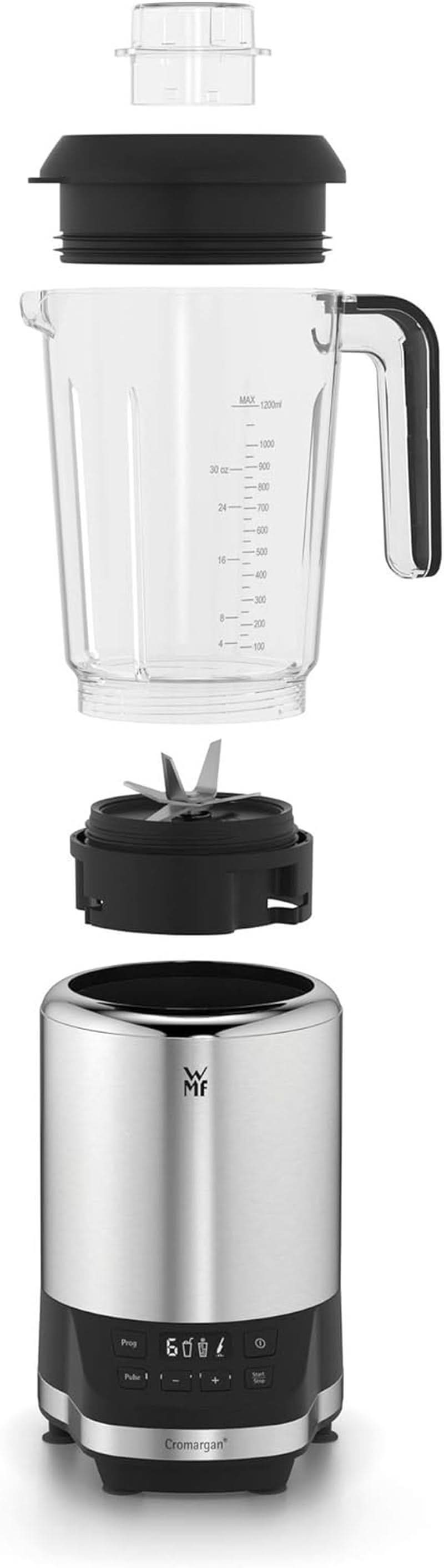 WMF Kult Pro Multifunktionsmixer Hochleistungsmixer, 30.000 U/Min, Smoothie Maker, Standmixer, Ice-Crush Funktion, 4 Mixbeholdere Inkl. Togo-Verschluss Køkken Naty Shop