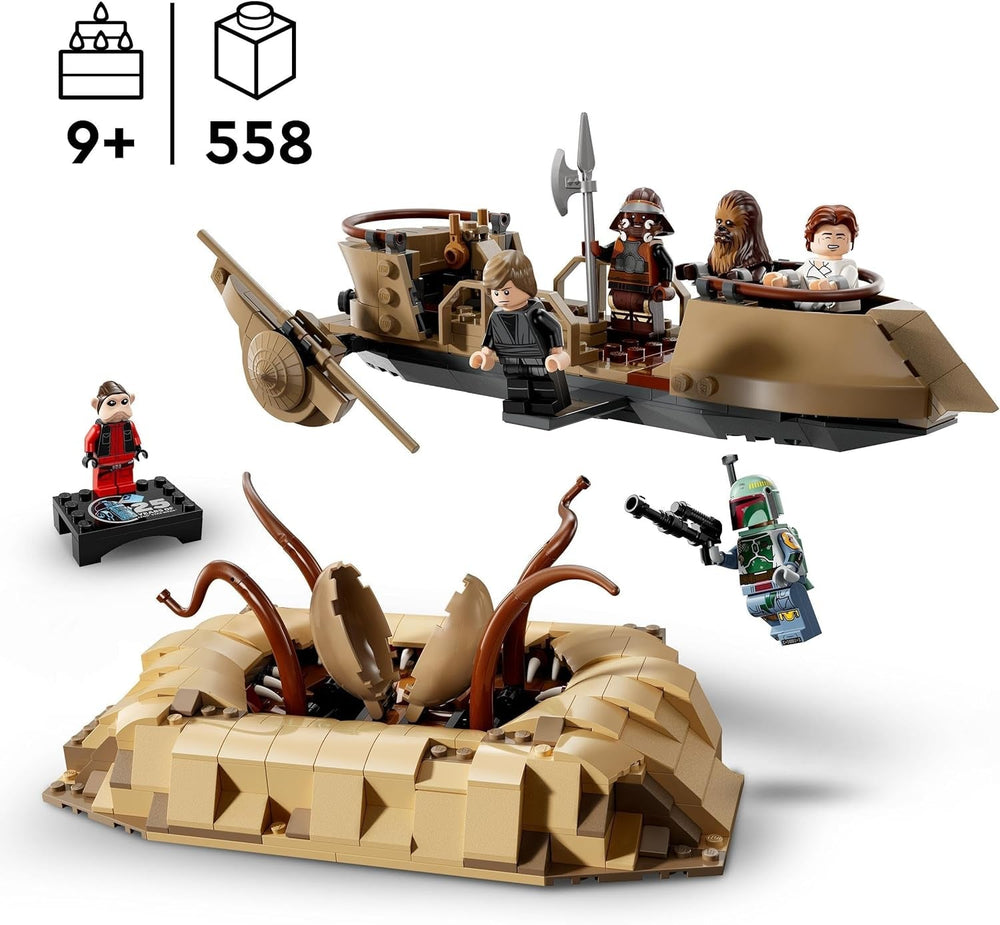 LEGO Star Wars: Return of the Jedi Knight Desert Skiff and Sarlacc Pit Fantasy Collection og byggesæt Byggelegetøjsgave til drenge, piger og alle fans 75396 Byggesæt Besuche den LEGO-Store