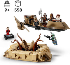 LEGO Star Wars: Return of the Jedi Knight Desert Skiff and Sarlacc Pit Fantasy Collection og byggesæt Byggelegetøjsgave til drenge, piger og alle fans 75396 Byggesæt Besuche den LEGO-Store