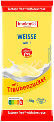 frankonia CHOKOLADE Hvid chokolade med dextrose, laktosefri og glutenfri, 80 g