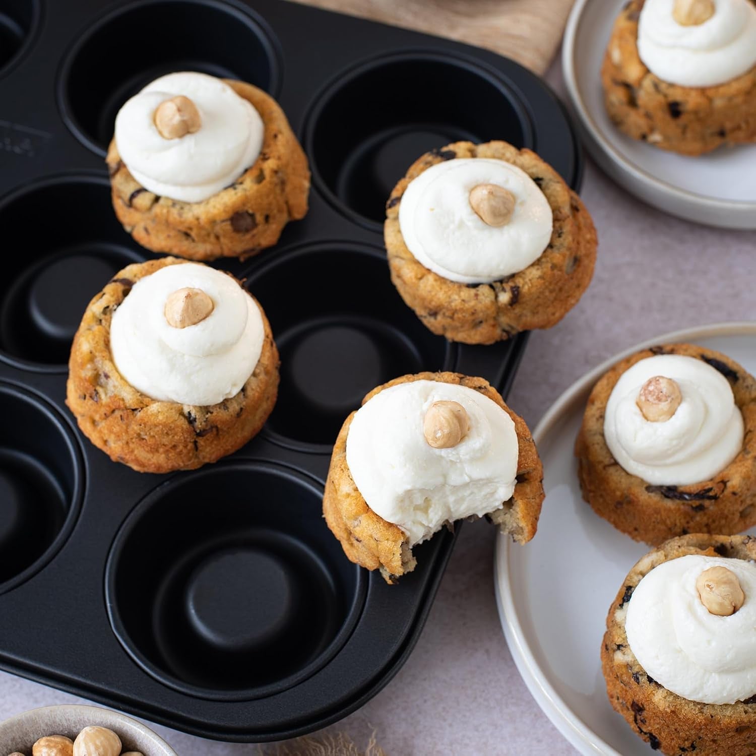 Zenker Cup-Cake-Backblech 12Er Set – Premium Antihaftbeschichtung, Für Perfekte Cupcakes, 385X265X30Mm, Hitzebeständig Bis 230°C Forme og bakker til bagning Naty Shop