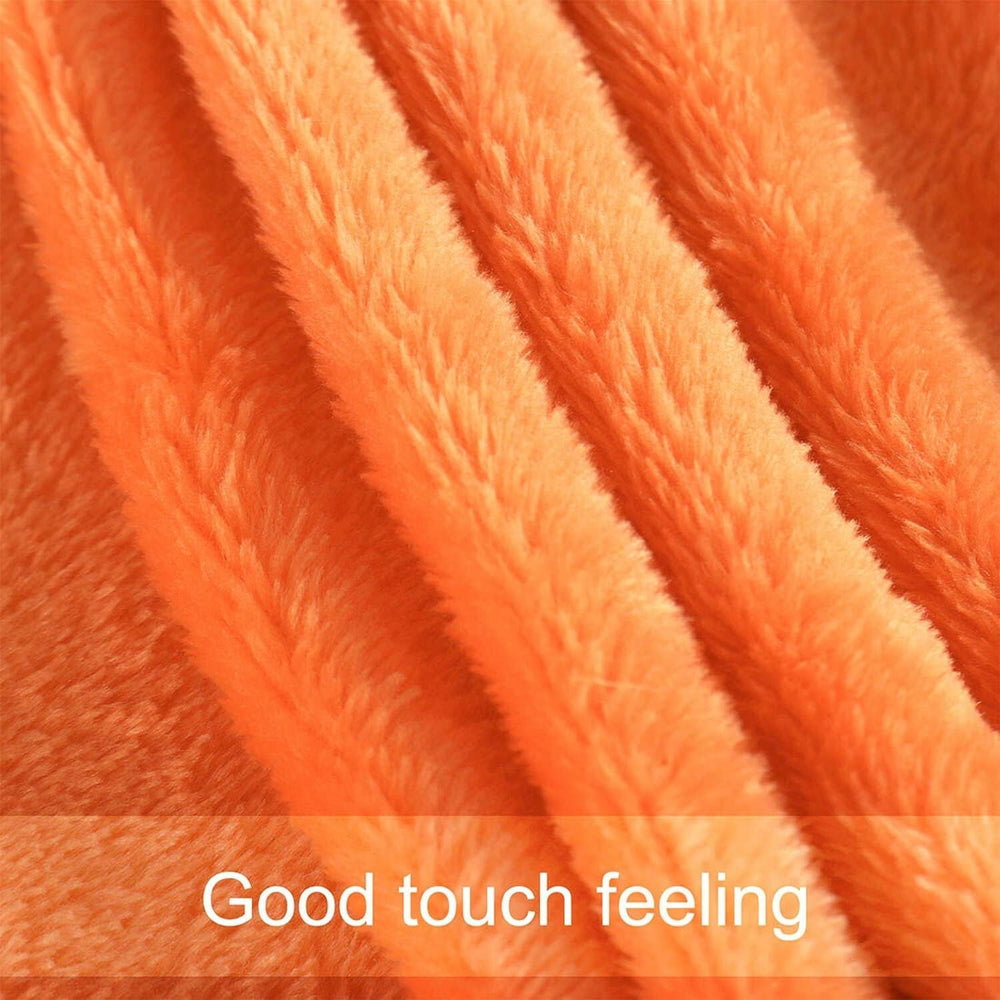 Sourcing Map Hyggeligt tæppe tæppe sengetæppe Blødt & varmt fleece tæppe som sofa tæppe Sofa tæppe Stue og krammetæppe Blødt plys uldtæppe Orange 150X200Cm Senge og tæpper Besuche den uxcell-Store