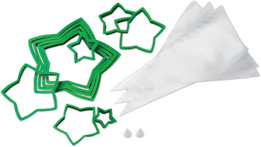 Wilton 2104-5919 Set de tăieturi pentru brad de turtă dulce, plastic, verde