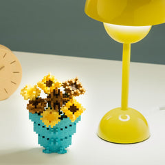 Plus-Plus 5163 Geniales Konstruktionsspielzeug, Sonnenblumen von Vincent Van Gogh, Inspired-Edition, Kreativ-Bausteine ​​Tube, 350 Teile, Solsikker