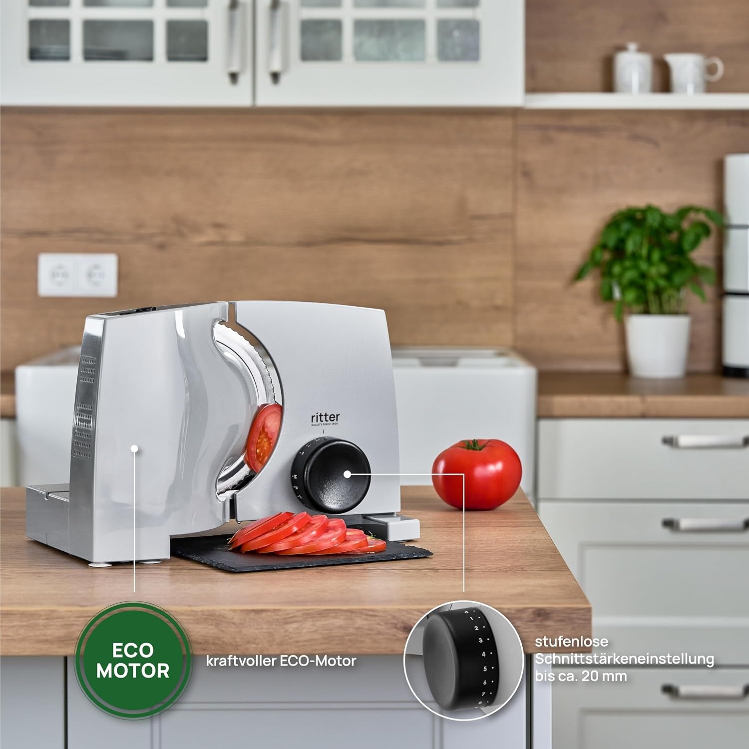 Ritter Nova 1 universel elektrisk skæremaskine Rasnite og pålægsmaskiner Naty Shop