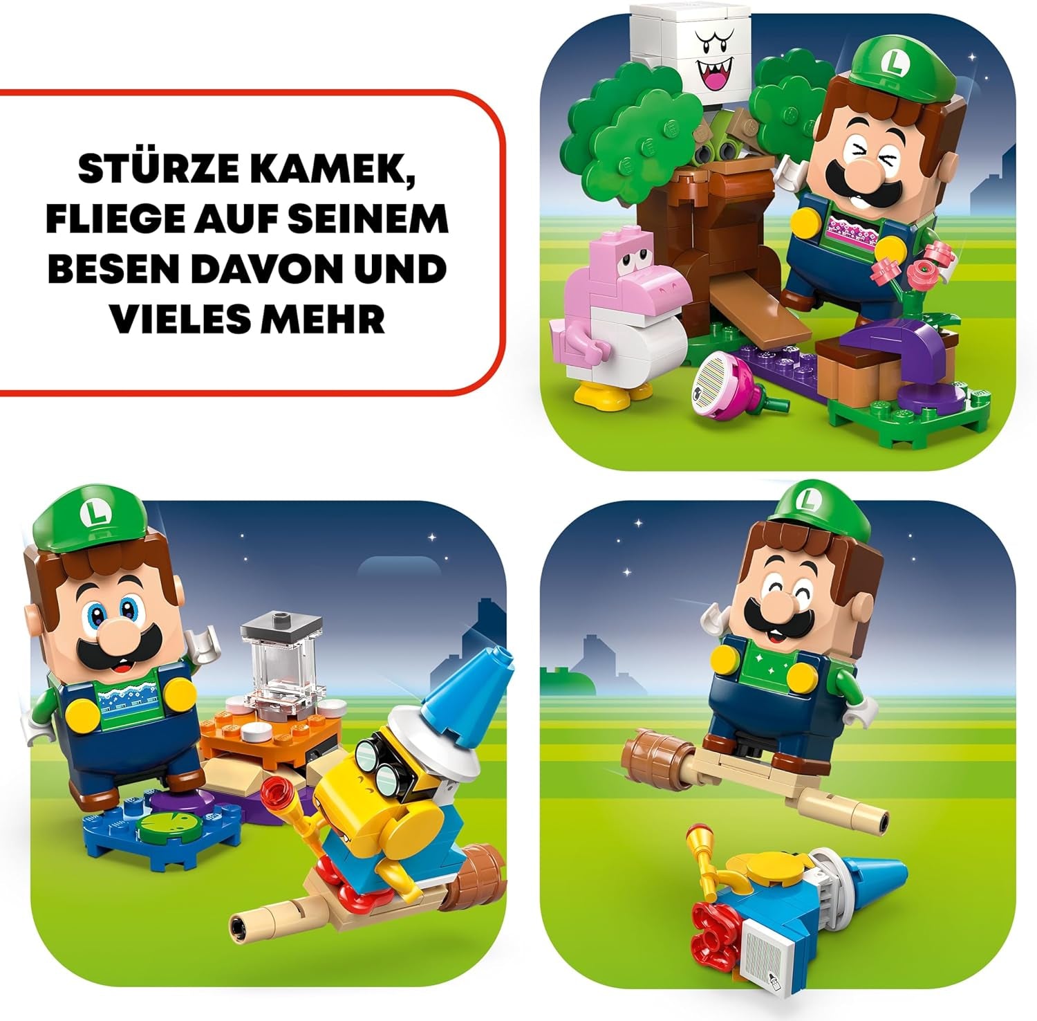 LEGO Super Mario Abenteuer med dem interaktive Luigi, Nintendo Geschenk for Jungen, Mädchen og Gamer ab 6 Jahren, Abenteuer-Spielset for Kinder med rosa Baby Yoshi 71440