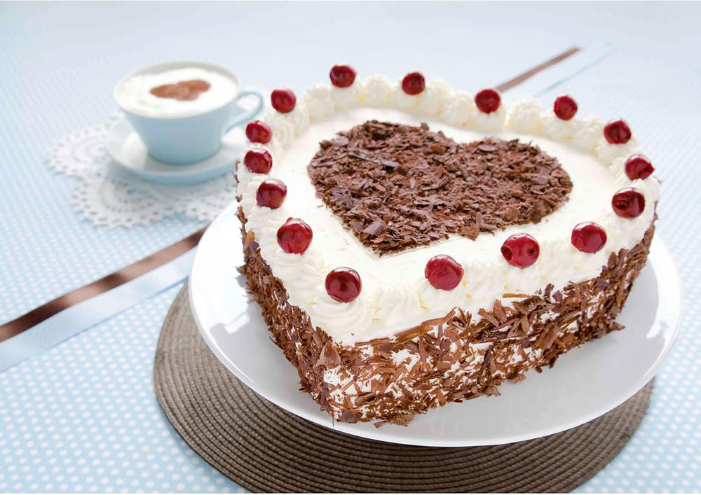 Tavă de copt Städter în formă de inimă, ø 26 cm, oțel inoxidabil - rezistentă la rugină, calitate profesională, ideală pentru prăjituri cu cremă, potrivită pentru mașina de spălat vase, include rețete, suprafață lucioasă