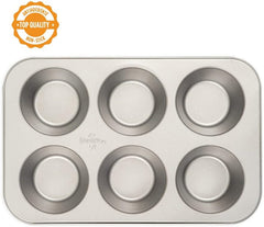 Bakke 6 Jumbo Muffins Ø 9 Cm - 34 X 22 X 4,5 cm Bageforme og plader Naty Shop