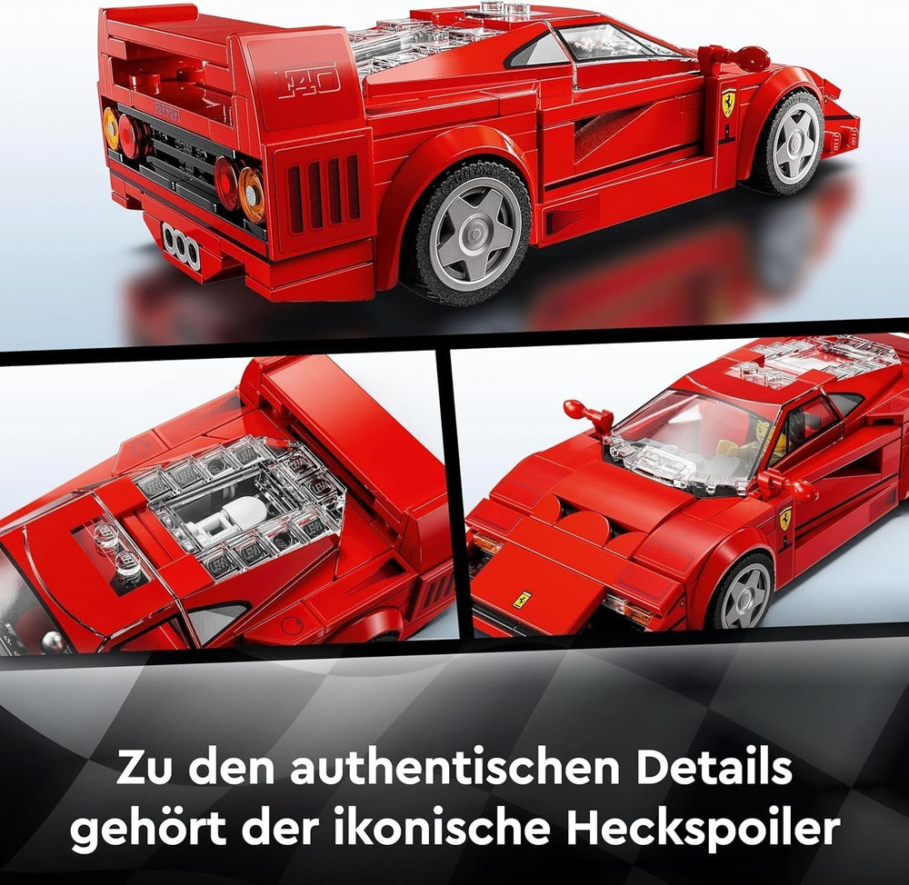 LEGO Speed Champions Ferrari F40 Super Sports Car, Legesæt med bygbar legetøjsbil og minifigurdriver, Samling byggesæt til børn, gave til drenge og piger 76934 Byggesæt Besuche den LEGO-Store