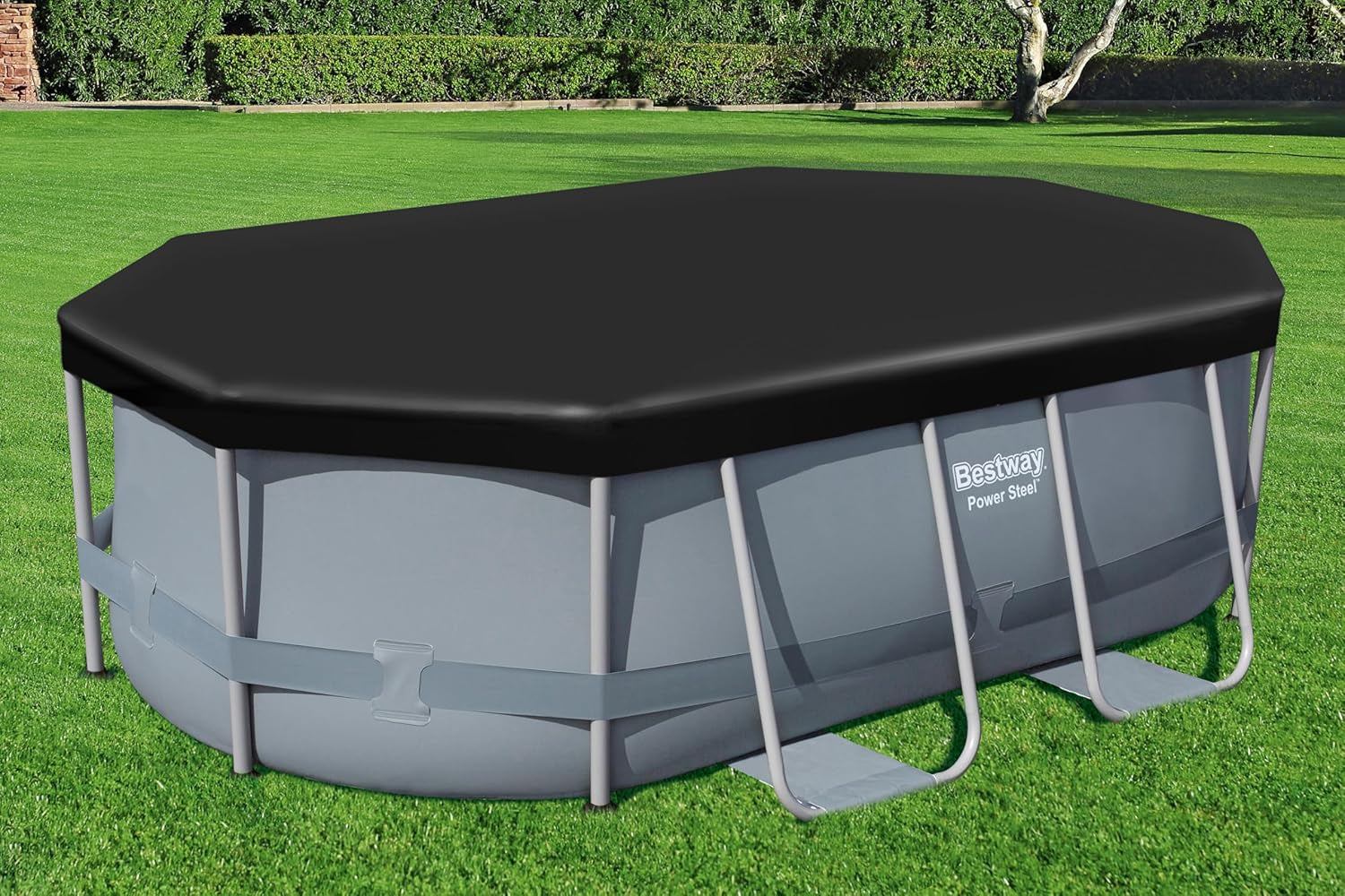 Bestway PVC presenning 305 x 184 cm, sort, oval
