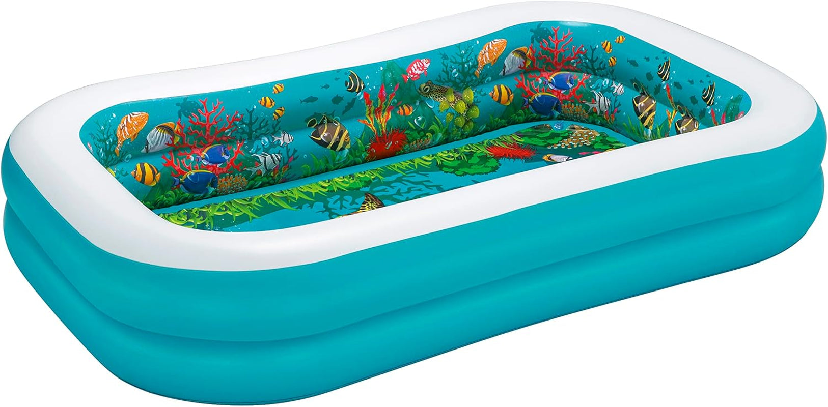 Piscină gonflabilă transparentă Bestway 54005 pentru familie, 201 x 150 x 51 cm - Verde