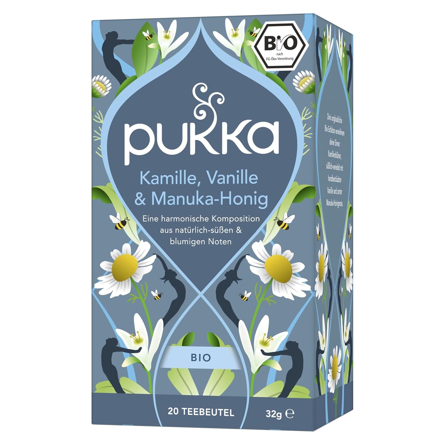 Pukka | Ceai de fructe bio „Night Time Berry” | Mușețel, coacăze negre și mure | Ceai pentru o seară relaxantă | Fără cofeină | Pachet de 1 | 20 pliculețe de ceai
