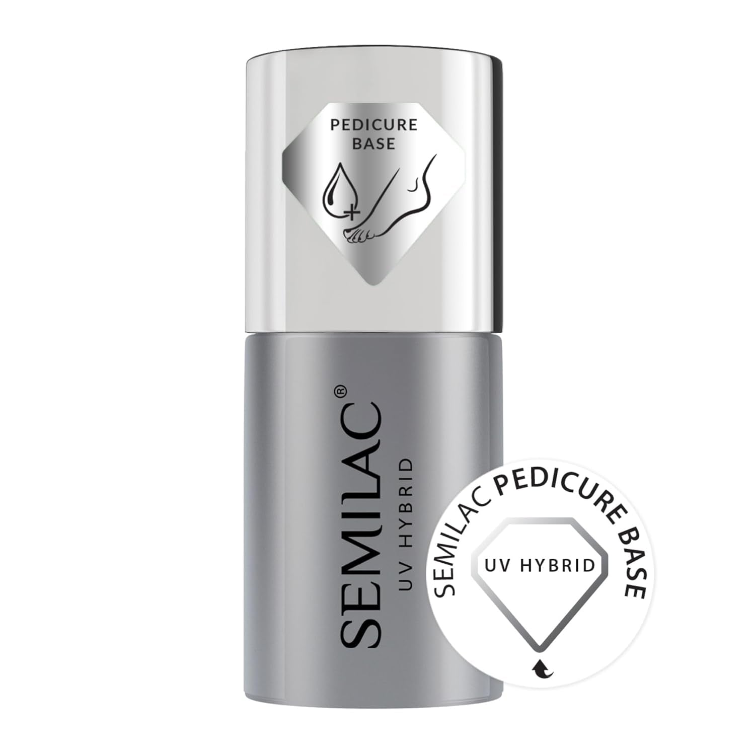 Semilac Pure & Clean UV neglelak base 7ml – Selvnivellerende hybrid base til følsomme negle