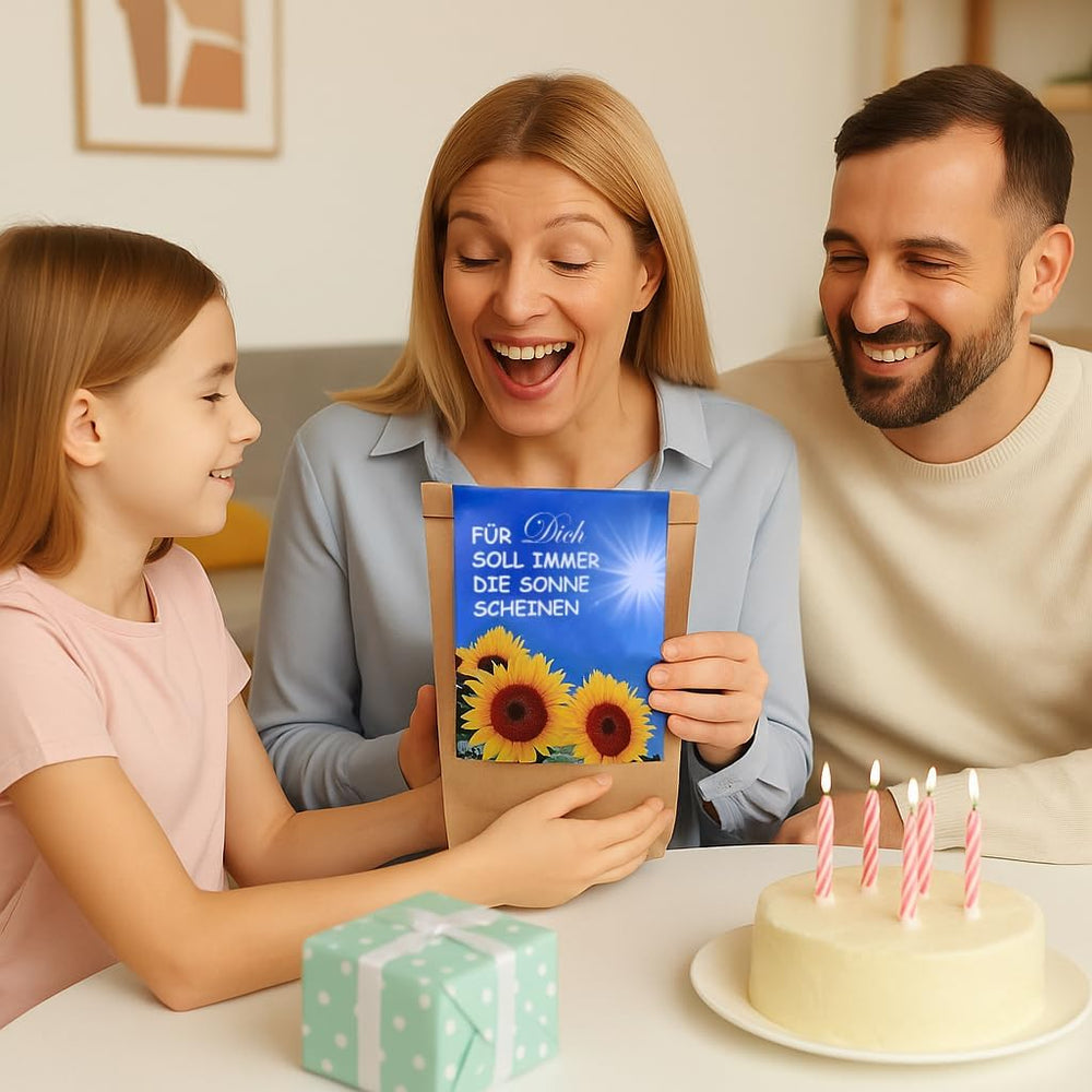 Gave til kvinder - Må solen altid skinne for dig - Solsikkedyrkningssæt, Overraskelsestaske til gaveideer, Plantesæt