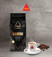 Delta Cafés - Kaffee in Diamantbohne - 2 Packungen à 1 kg - Intensität 8 - Mischung aus Arabica gerösteten Kaffeebohnen und Robusta - Sehr aromatisch mit Noten von gerösteten Nüssen