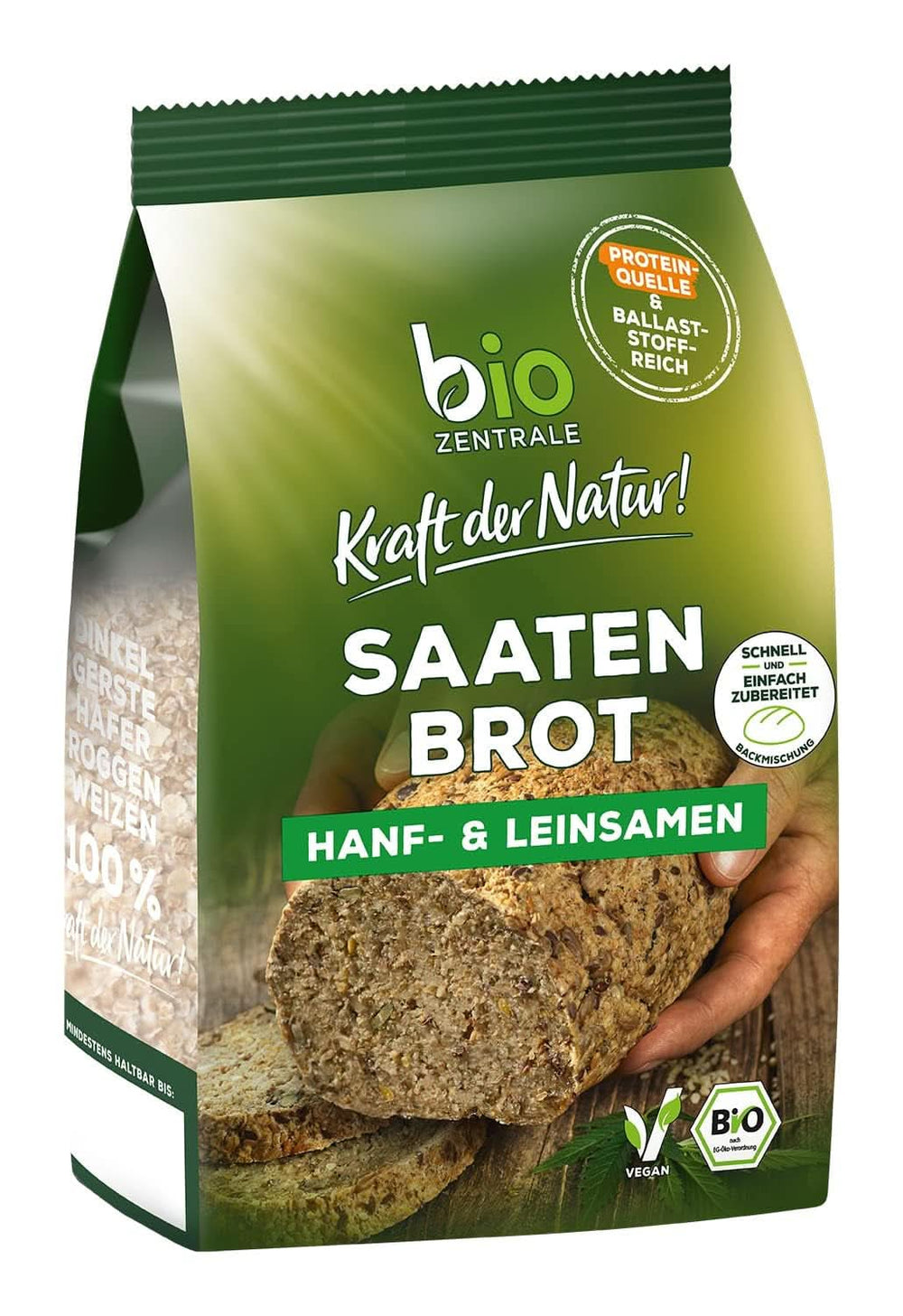 Biozentrale, brødbageblanding med hampefrø og hørfrø, økologisk, 500 gram Kitchen Naty Shop 500 gram hamp og hørfrø