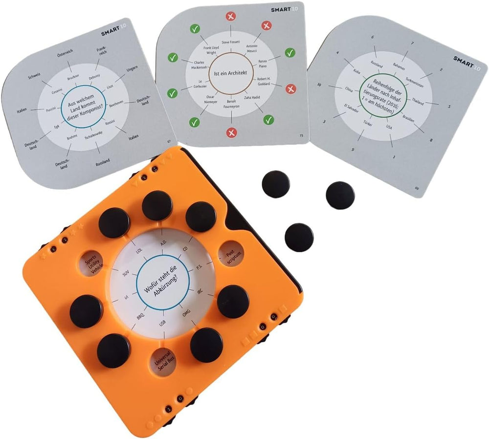 Piatnik 7167 - Smart 10 | Det revolutionære know-it-all brætspil | For Quiz-entusiaster | Hvem er kongen af ​​quizzer? | Alder 12+ | A til Z vidensspørgsmål | Til hjemmet og ude
