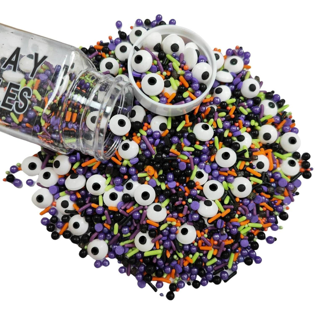 Decoratiuni comestibile, bombonele si sprinkles, pentru Halloween, 100 grame Sprinkles Naty Shop Halloween, Violet