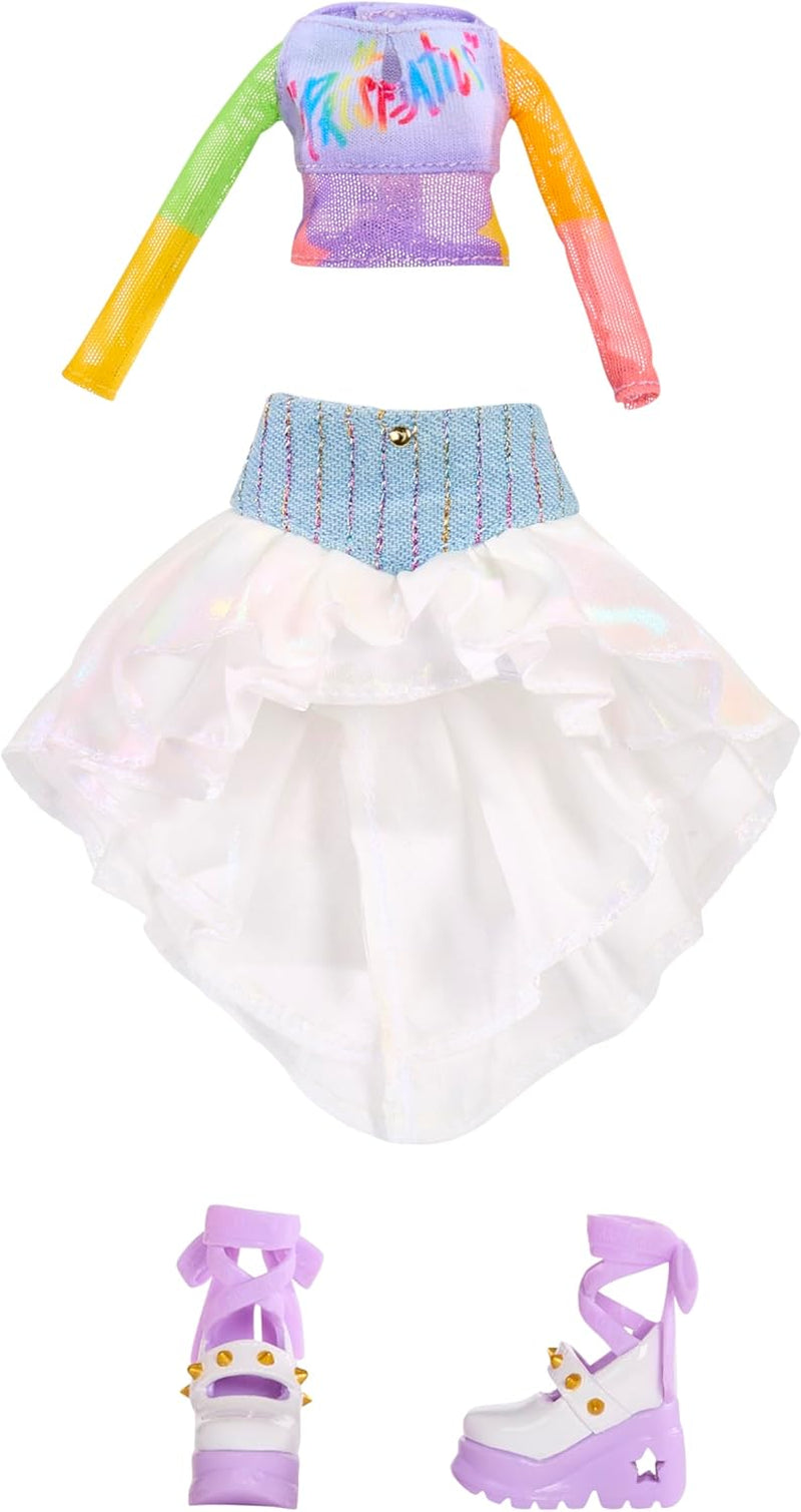 Trupa rock Rainbow High Junior High - Amaya, culorile curcubeului - păpușă la modă de 23 cm cu tastatură, personalizabilă cu autocolante, articulabilă, jucărie drăguță pentru copii cu vârsta de 4 ani și peste