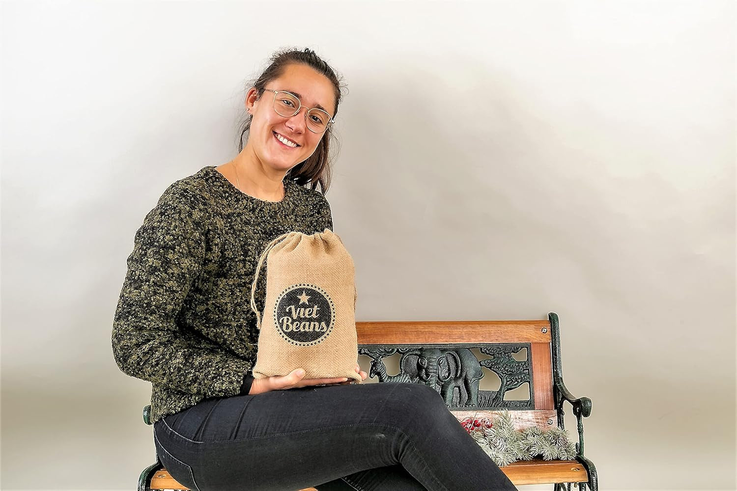 Kaffee Geschenk für Kaffeeliebhaber - Kaffeesack Jute - Vier Sorten exotischer Kaffee im Jutesack - Weihnachten Geschenkidee - Geschenk für Kaffeetrinker - Ganze Bohne